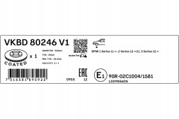 SKF VKBD 80246 V1 Гальмівний диск - skf vkbd 80246 v1
