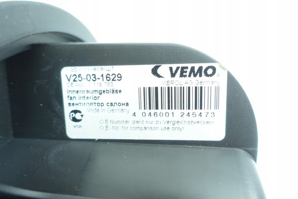 Vemo V25-03-1629 Вентилятор надувки focus transit mondeo англ