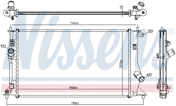 Nissens 68503 Радіатор, система охолодження двигуна nissens 68503
