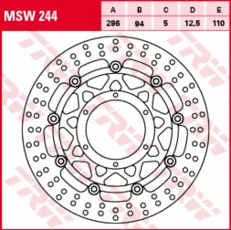 TRW MSW244 Диск гальмівний передній trw honda cb 900 f hornet 02-06