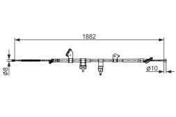 1987482567 BOSCH ТРОС ГАЛЬМIВНИЙ ЛIВИЙ