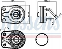 Nissens 91163 Охолоджувач моторного масла 91163 nissens hyundai