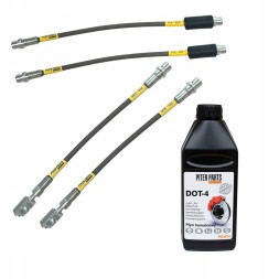 PiterParts 10127110500 Гальмівні шланги тефлонові в сталевому обплетенні AUDI A4 B7, комплект згідно з OEM