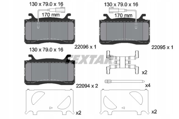 Textar 2209401 Колодки хам. Альфа р. Giulia 2,0/2,2 d 15- 2209401 textar