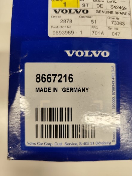 Volvo OE НАСОС КРІСЛА L+P VOLVO S/V40 V50 С/В/XC60 V/XC70 S80 XC90 8667216 ОРИГІНАЛ