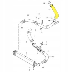 Пропарц Кравчик PP 01 1141 PRZEWÓD RURA WĄŻ TURBO INTERCOOLERA VOLVO S60 S90 V40 V60 V90 2.0 D 31657732 Шнур трубка турбо шланг інтеркулера volvo s60 s90 v40 v60 v90 2.0d 31657732