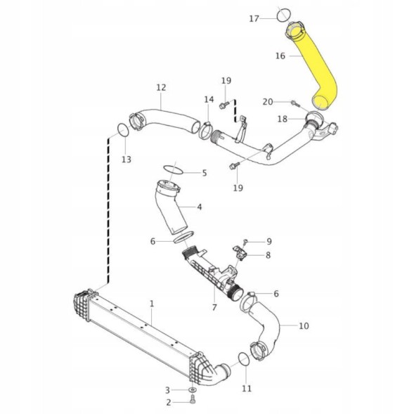Пропарц Кравчик PP 01 1141 PRZEWÓD RURA WĄŻ TURBO INTERCOOLERA VOLVO S60 S90 V40 V60 V90 2.0 D 31657732 Шнур трубка турбо шланг інтеркулера volvo s60 s90 v40 v60 v90 2.0d 31657732