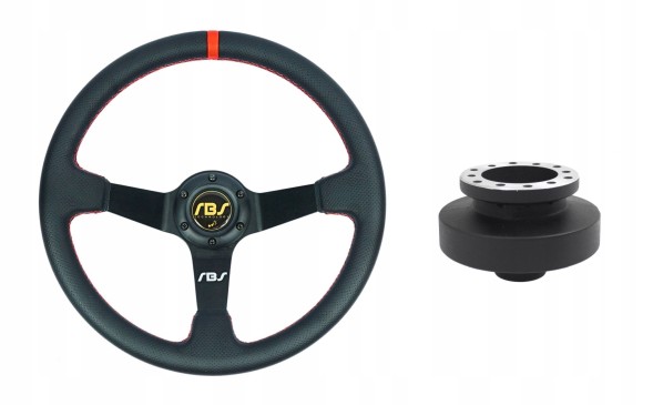 RBS Technology RBS-KZ-16+E36 Спортивне кермо RBS Technology шкіра перфорована 35/9см + наба BMW E36
