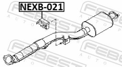 NEXB 021 FEBEST Кронштейн глушника