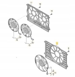 Volkswagen OE 5Q0121205AL Oe vw 5q0121205al корпус вентилятора гольф s-van