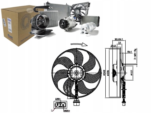 Nissens 85544 Електровентилятор vw гольф iv nissens 85544