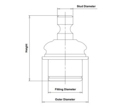 CB0165 CTR Кульова опора CBKD 14