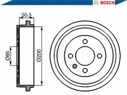 Bosch BOS0 986 477 106(iMOTO) Гальмівні барабани seat arosa cordoba cordoba vario і + комплект водія #35