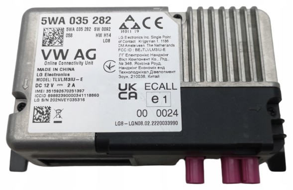 Volkswagen OE 5WA035282, DWP5WA035282OE Блок керування онлайн-сервісами Seat Ateca 5WA035282 Новий оригінал