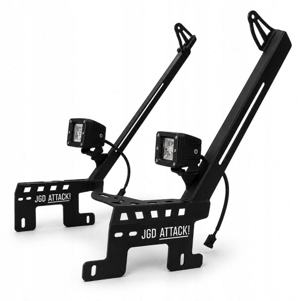 Китай 000-XJL01E104 Монтажні кронштейни на передню стійку (A-pillar) + Фари + LED балка JEEP WRANGLER JL 2018-2024