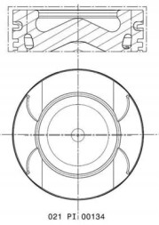 Mahle 021 PI 00134 000 Поршень двигуна 021 pi 00134 000 mahle nissan opel