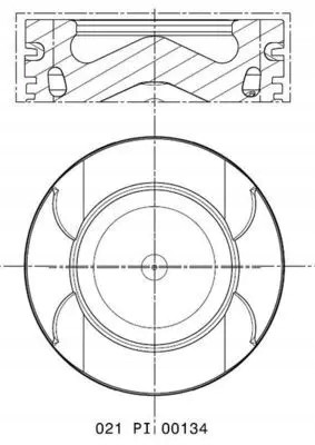 Mahle 021 PI 00134 000 Поршень двигуна 021 pi 00134 000 mahle nissan opel