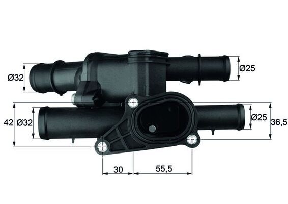 V-maxzone Part VIC-65723 Термостат охолоджуючої рідини TM 1 105 для AUDI A3; SKODA OCTAVIA I; VW