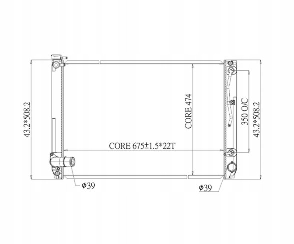 Eda Cooling RA13019Q Радіатор для LEXUS RX XU30 2003-2006 16400-0P190