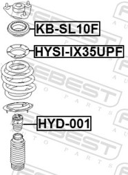 KB SL10F FEBEST Підшипник опори амортизатора