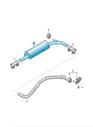 Volkswagen OE 1S0253409BS Середні глушники ASO VW SKODA SEAT