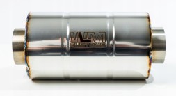 WLM Customs WLM-MUF-115-OKx350 Спортивний глушник наскрізний WLM 115 мм, круглий, довжина 350 мм, нержавіюча сталь INOX