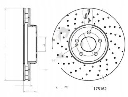 Febi bilstein 175162 Передній вентильований гальмівний диск 175162