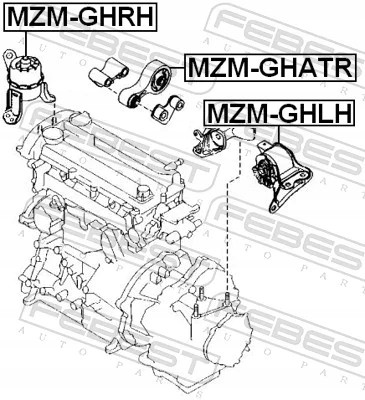Febest MZM-GHRH Подушка двигуна pr mzm-ghrh fbt