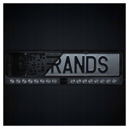 ST-LI-0809-001 Strands Рамка номерного знака з 2 LED фарами 9-36V 110W 8100lm DARK KNIGHT