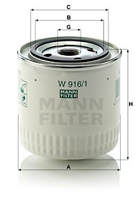 W 916 1 MANN FILTER Фільтр мастил