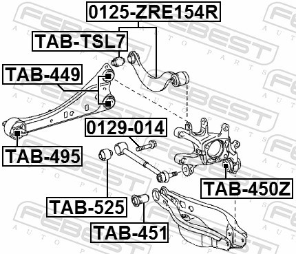 TAB 495 FEBEST Сайлентблок