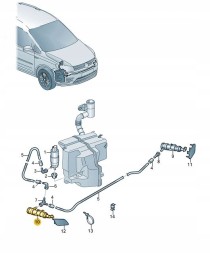 Volkswagen OE 2K5955966A Насадка циліндр омивача фари vw caddy р