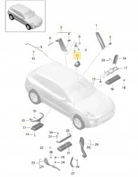 Porsche OE 95B880201BH 5Q0 Подушка безпеки AirBag Фронт Керівники Porsche Macan OE