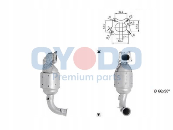 Oyodo 10N0001-OYO Каталізатор citroen 10n0001-oyo oyodo