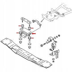 Carmont Подушка коробки передач + втулки Pajero Sport 2.5 TD - MR267394 MR267958