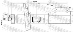 Febest 10660618FR Амортизатор правий передній газовий 10660618fr febest