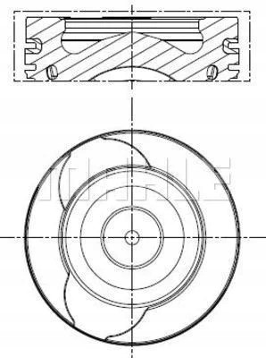Mahle 021 PI 00128 001 Поршень 021 pi 00128 001