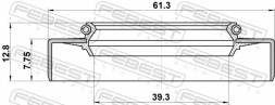 95GDW 41610813R FEBEST Сальник приводу
