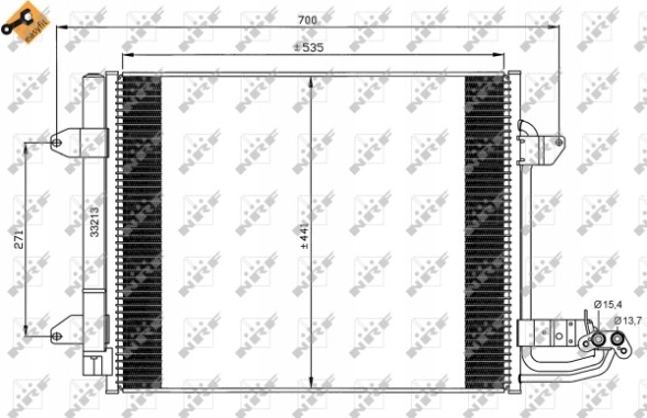 NRF 35521 Конденсатор кондиціонера nrf 35521