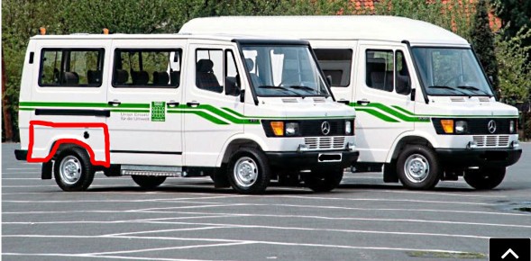 Китай 0123455555 КРИЛО ЗАДНЕ R L MERCEDES SHORT DUCK 207 310 208