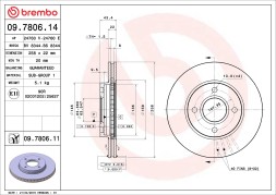 09 7806 11 BREMBO Диск гальмівний