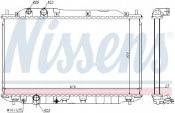 Nissens 68143 Радіатор, система охолодження двигуна nissens 68143