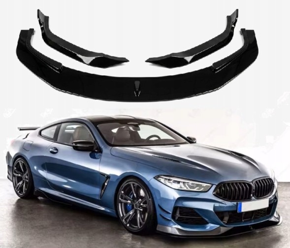 BM G14/G15-0501002 dokładka przód bmw 8 G14 G15 AC STYLE czarny połysk Сплітер переднього бампера для BMW 8 G15 G14 2018-2026, сплітер бампера в стилі AC