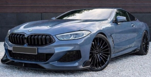 BM G14/G15-0501002 dokładka przód bmw 8 G14 G15 AC STYLE czarny połysk Сплітер переднього бампера для BMW 8 G15 G14 2018-2026, сплітер бампера в стилі AC