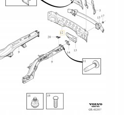 Volvo OE VOLVO XC90 II ремінь задній стінка посилення тиль OE 32392858