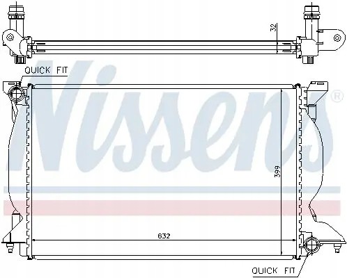 Nissens 60302A Радіатор охолодження 60302a nissens audi a4 b6 (8e2)
