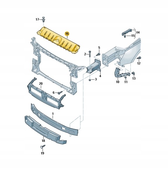 Volkswagen OE Накладка бампера 8W0807081B9B9 Audi OE ОРИГІНАЛ