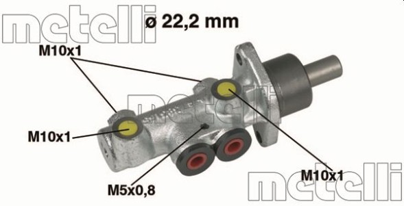 05 0353 METELLI Циліндр гідравлічний гальмівний