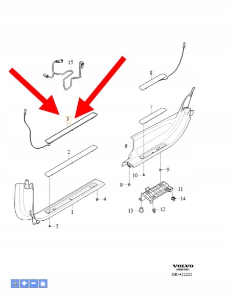 Volvo OE 31479061 Volvo OE НАКЛАДКА ПОРОГА ЛІВА ПЕРЕДНЯ VOLVO XC90 2016- ОРИГІНАЛ (OEM/OE) 31479061