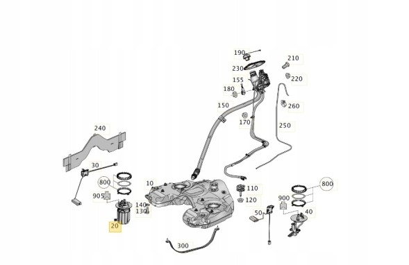 ECP МОБІЛЬНІСТЬ A1664702594 1664702594 Паливний насос а1664702594 mercedes-benz gls gl x166 мл w166 250d 350d cdi